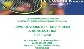 Otwarcie sezonu letniego w sekcji tenisowej!