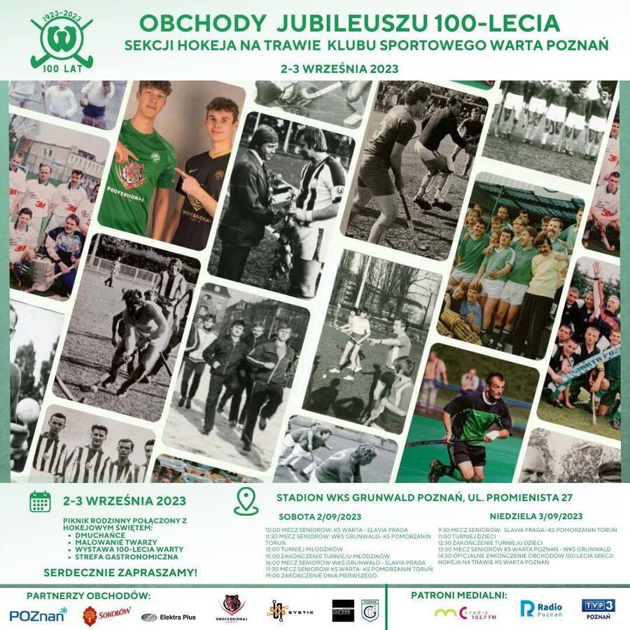 OBCHODY JUBILEUSZU 100-LECIA SEKCJI HOKEJA NA TRAWIE KS WARTA